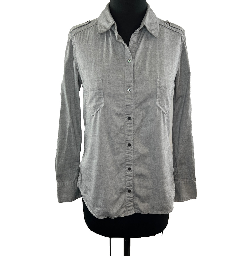 PJK Patterson J. Kincaid Blue Label Denim Fitted Button Down Shirt XS $98